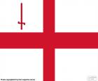Η σημαία της πόλης του Λονδίνου έχει το λευκό φόντο, με ένα κόκκινο σταυρό. Επίσης, εμφανίζεται ένα κόκκινο ξίφος τοποθετούνται κάθετα